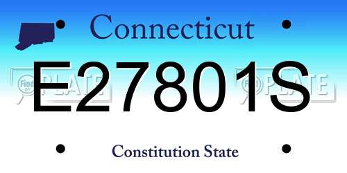 E27801S Connecticut License Plate