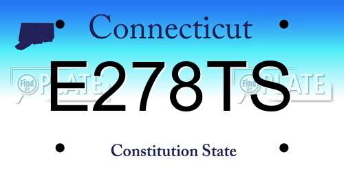 E278TS Connecticut License Plate