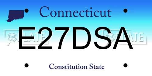 E27DSA Connecticut License Plate