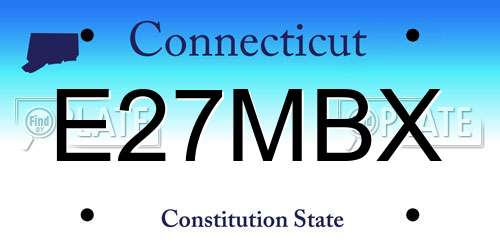 E27MBX Connecticut License Plate