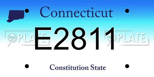 E2811 Connecticut License Plate