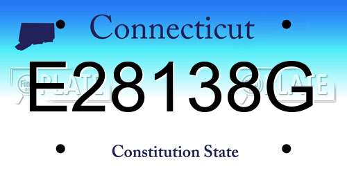 E28138G Connecticut License Plate