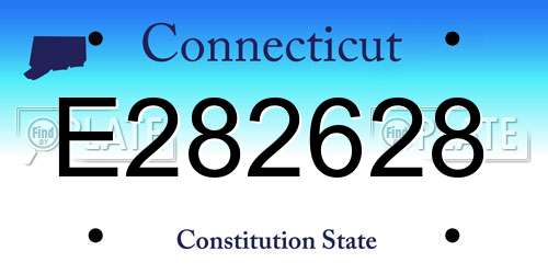 E282628 Connecticut License Plate