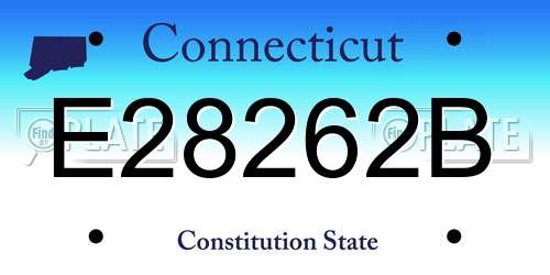 E28262B Connecticut License Plate