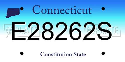 E28262S Connecticut License Plate