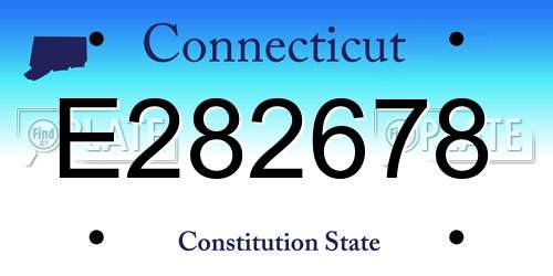 E282678 Connecticut License Plate