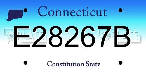 E28267B Connecticut License Plate
