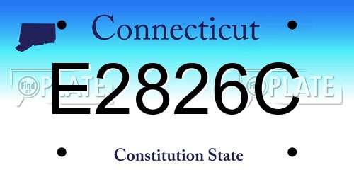 E2826C Connecticut License Plate