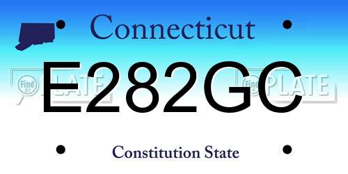 E282GC Connecticut License Plate
