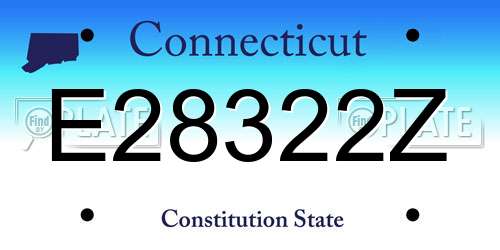 E28322Z Connecticut License Plate