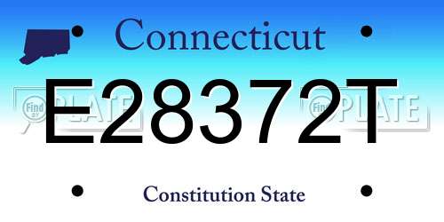 E28372T Connecticut License Plate