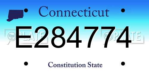 E284774 Connecticut License Plate