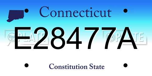 E28477A Connecticut License Plate