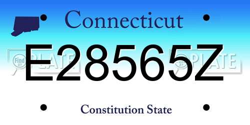 E28565Z Connecticut License Plate