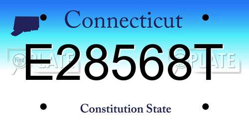 E28568T Connecticut License Plate
