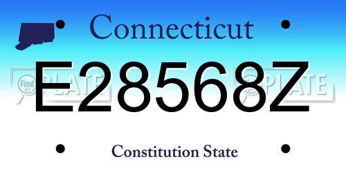 E28568Z Connecticut License Plate