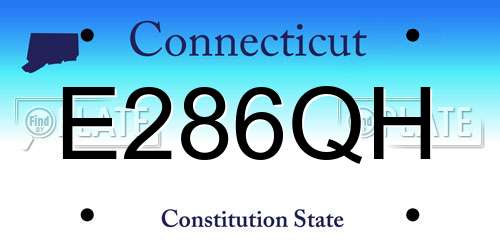 E286QH Connecticut License Plate