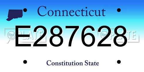 E287628 Connecticut License Plate