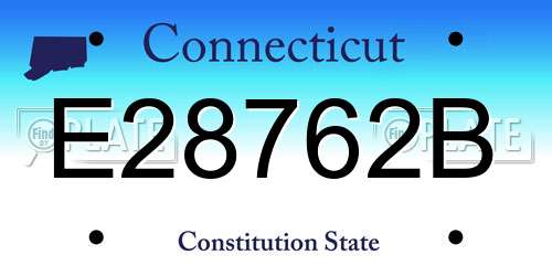 E28762B Connecticut License Plate