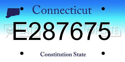 E287675 Connecticut License Plate