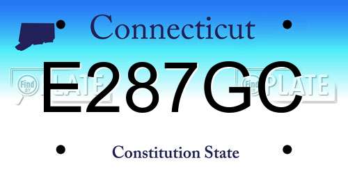 E287GC Connecticut License Plate