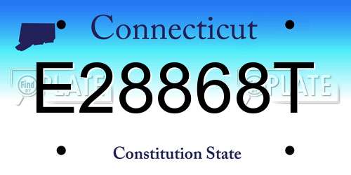 E28868T Connecticut License Plate