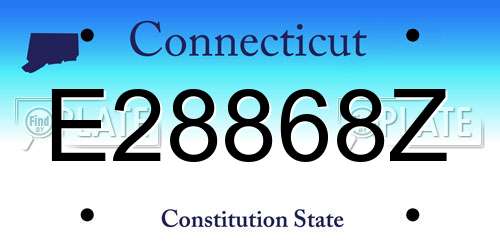 E28868Z Connecticut License Plate
