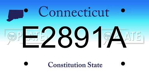 E2891A Connecticut License Plate