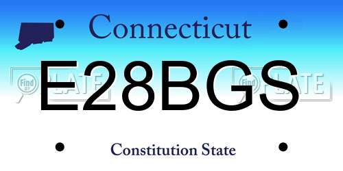 E28BGS Connecticut License Plate