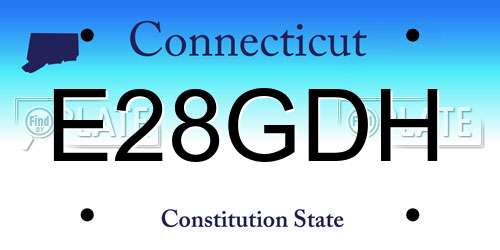 E28GDH Connecticut License Plate