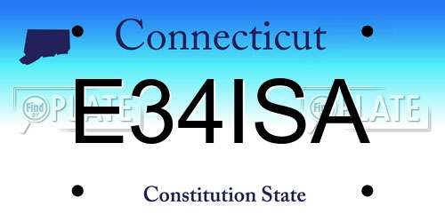 E34ISA Connecticut License Plate