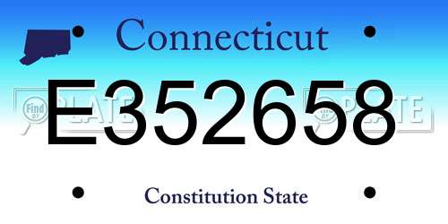 E352658 Connecticut License Plate