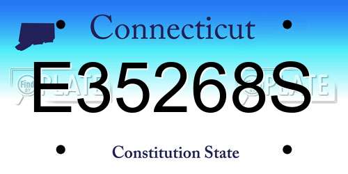 E35268S Connecticut License Plate