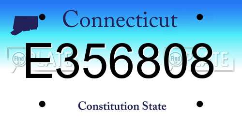 E356808 Connecticut License Plate