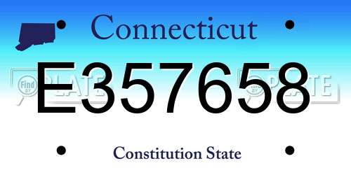 E357658 Connecticut License Plate