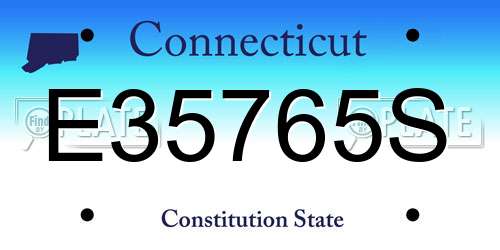 E35765S Connecticut License Plate