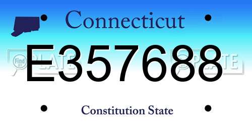 E357688 Connecticut License Plate