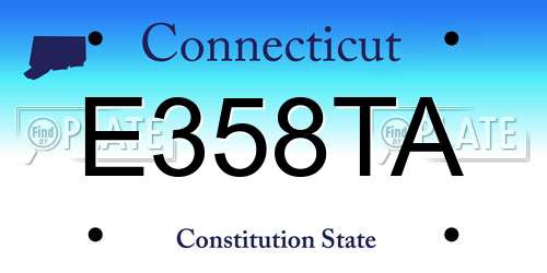 E358TA Connecticut License Plate