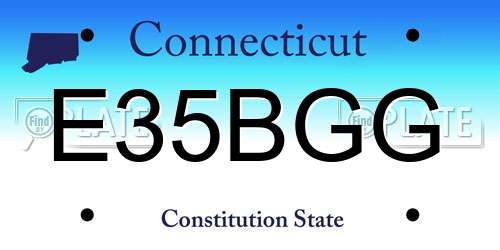 E35BGG Connecticut License Plate