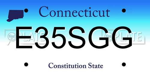 E35SGG Connecticut License Plate