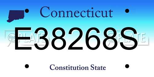 E38268S Connecticut License Plate