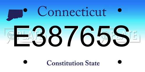 E38765S Connecticut License Plate