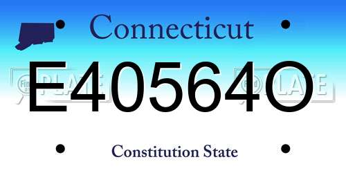 E40564O Connecticut License Plate