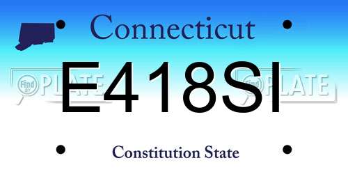 E418SI Connecticut License Plate