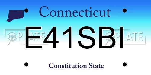 E41SBI Connecticut License Plate