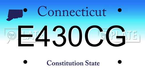 E430CG Connecticut License Plate
