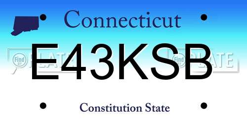 E43KSB Connecticut License Plate