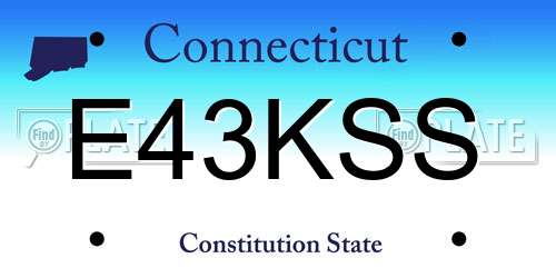 E43KSS Connecticut License Plate