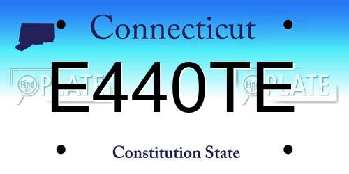 E440TE Connecticut License Plate