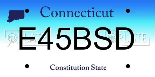 E45BSD Connecticut License Plate